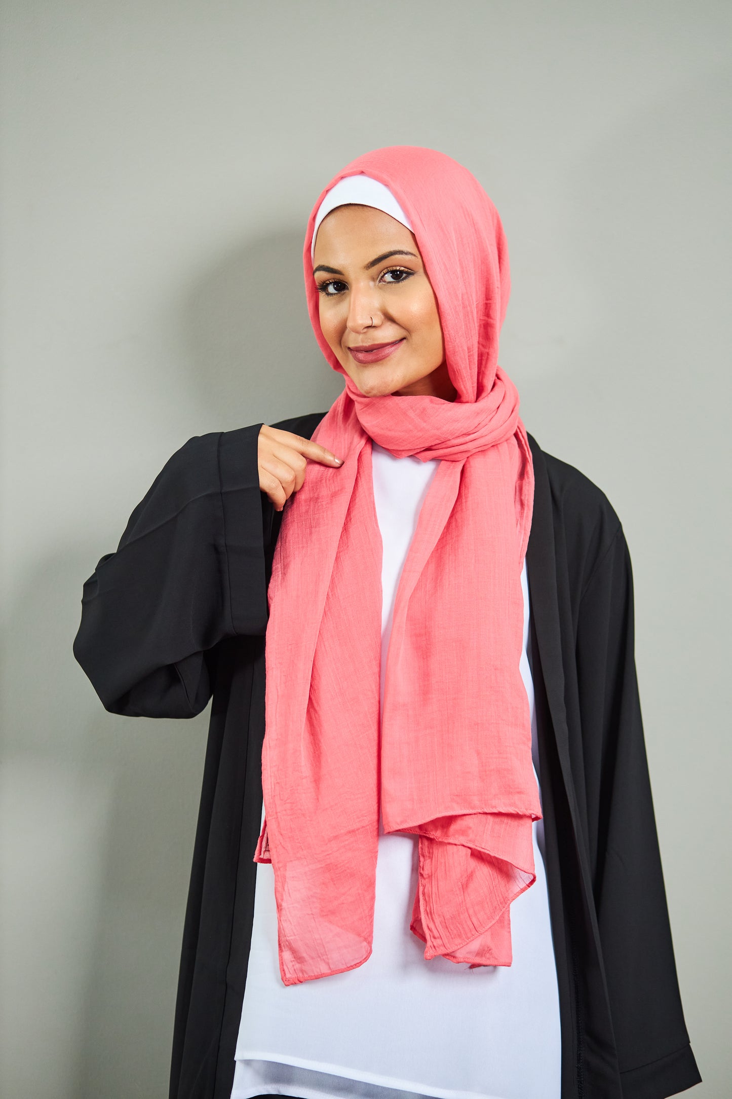 Watermelon Linen Scarf