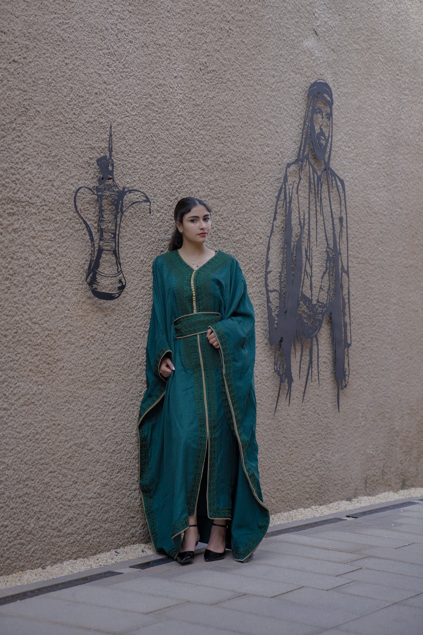 Sahara Olive Linen Kaftan ✨