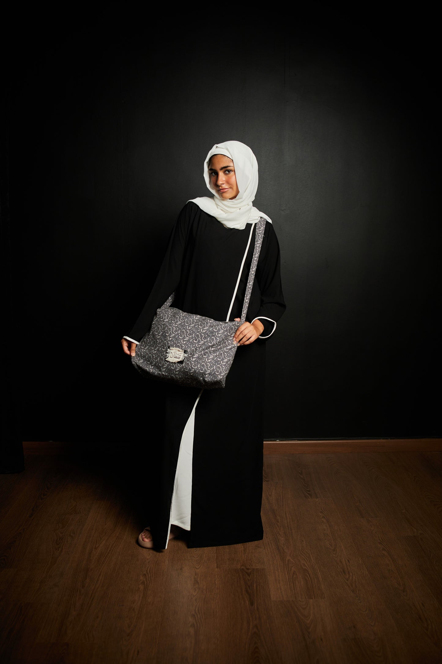 The Infinite Elegance Black Abaya and Scarf
