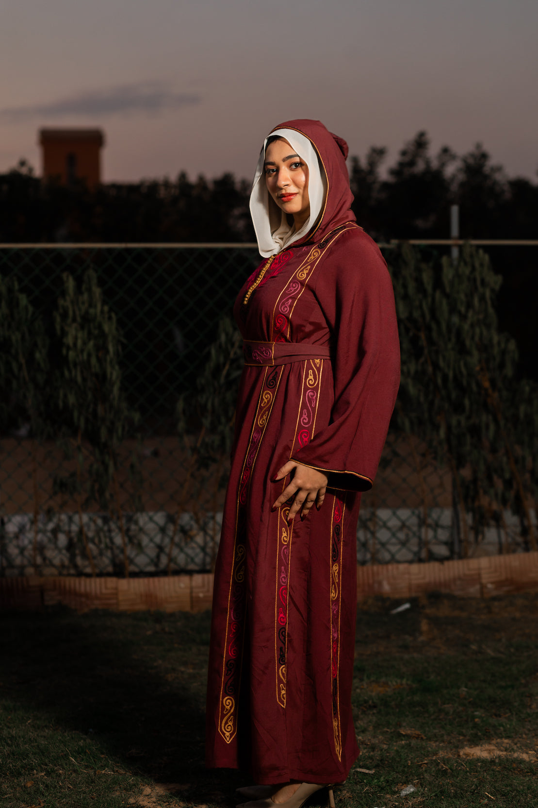 قفطان تانيا باللون الفيروزي