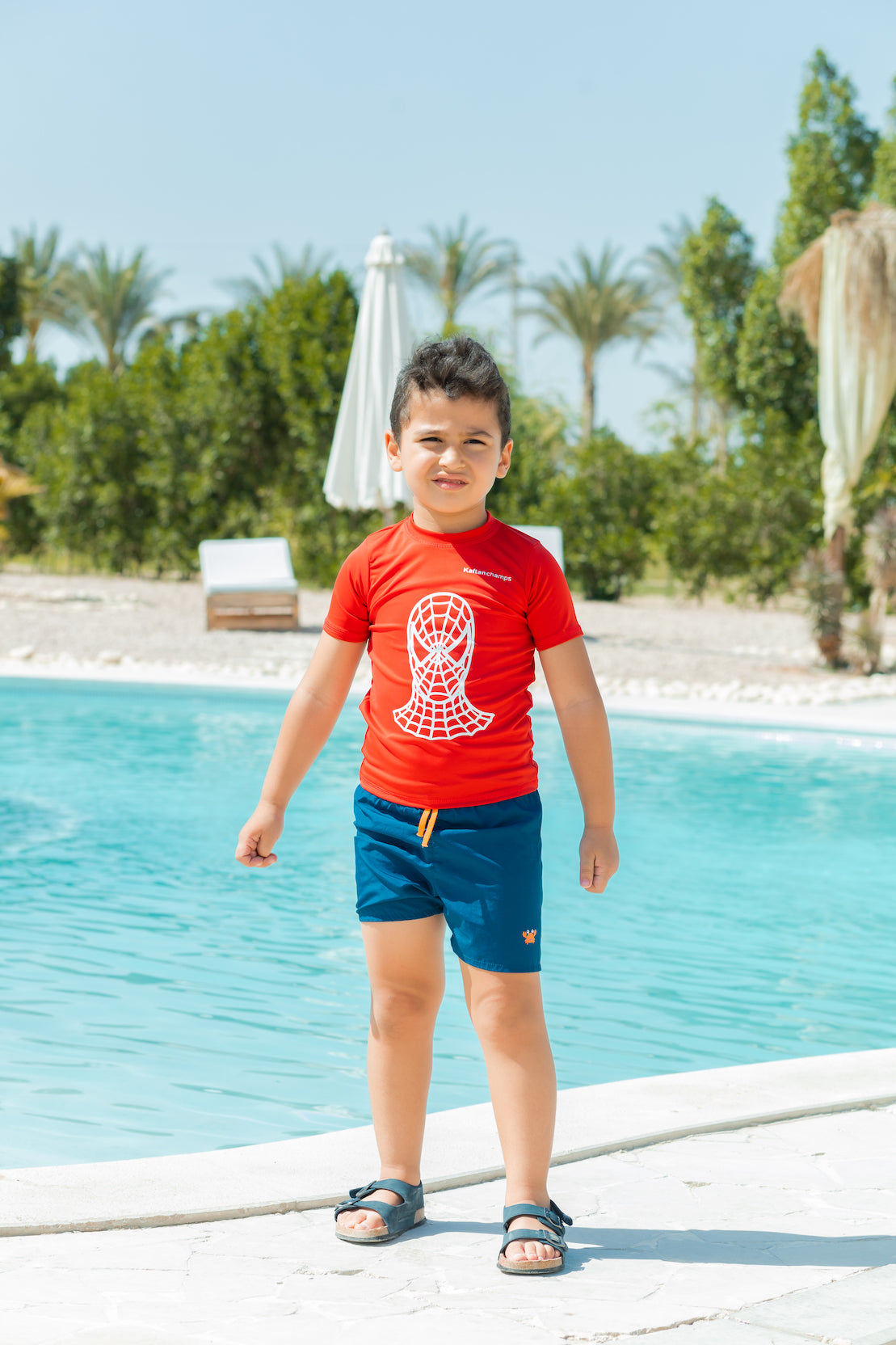 Boys Red Rash Guard