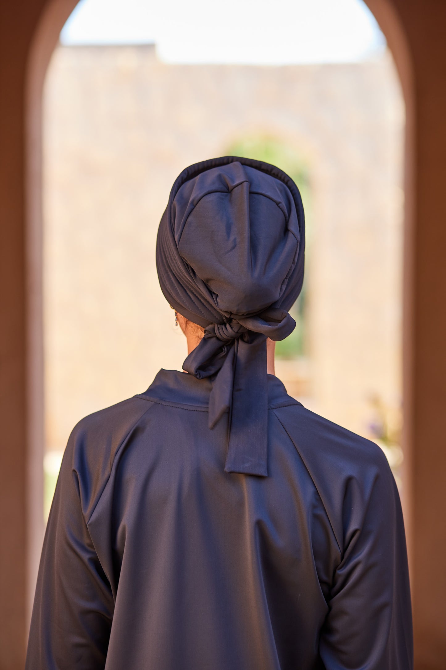 Black Swimming Turban