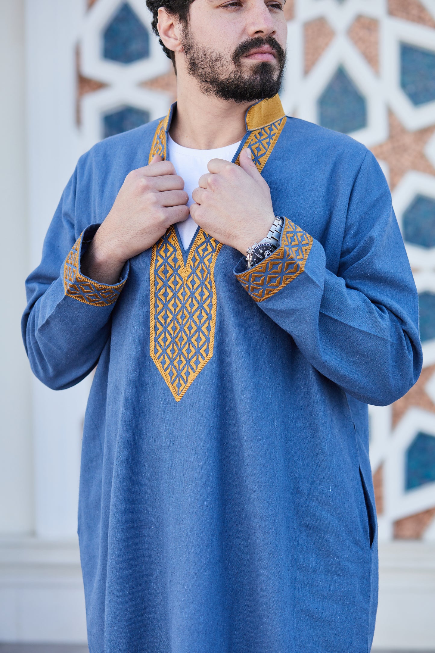 Blue&Gold Gelbab For Him