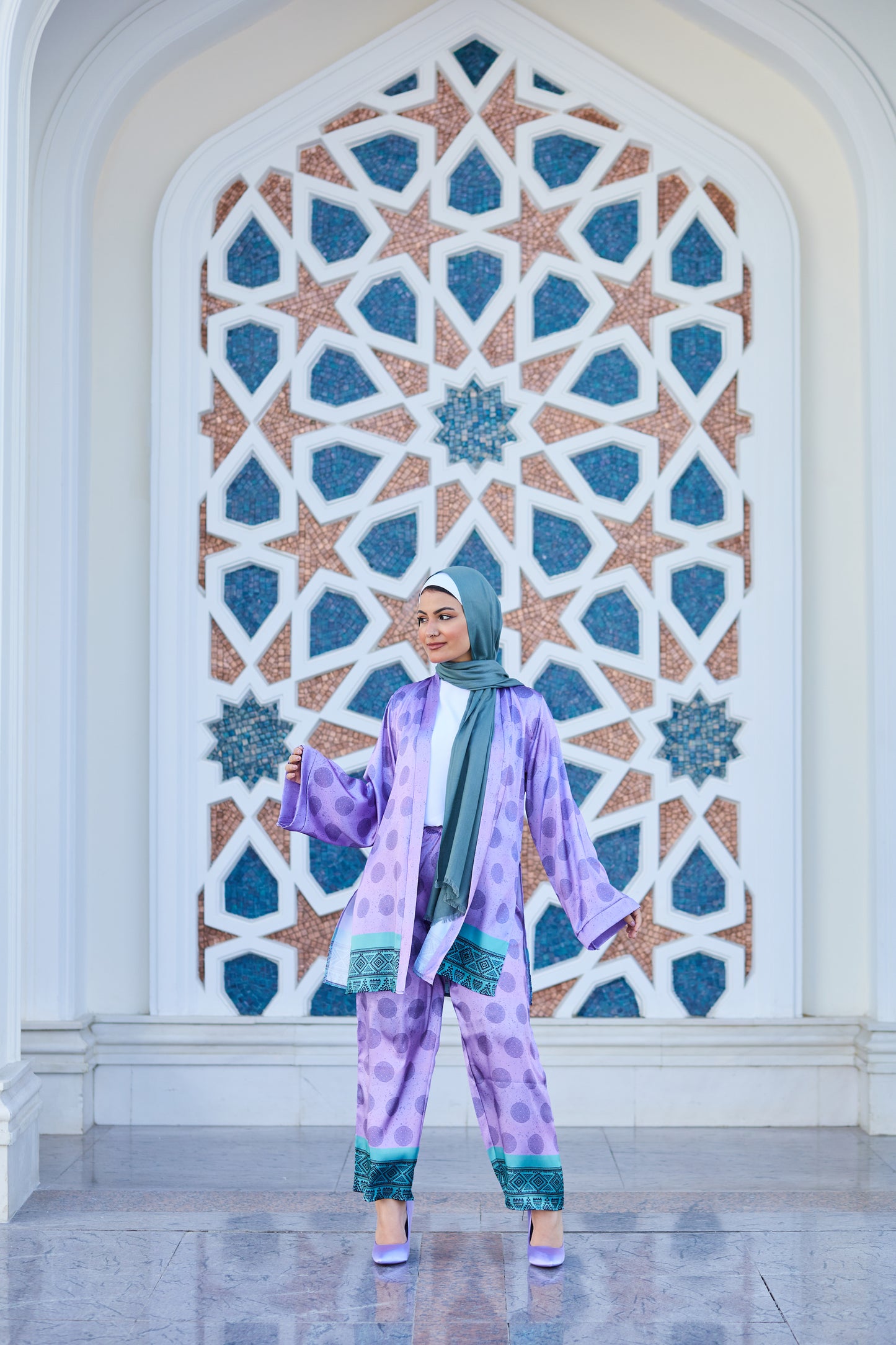 Printed Lilac Set
