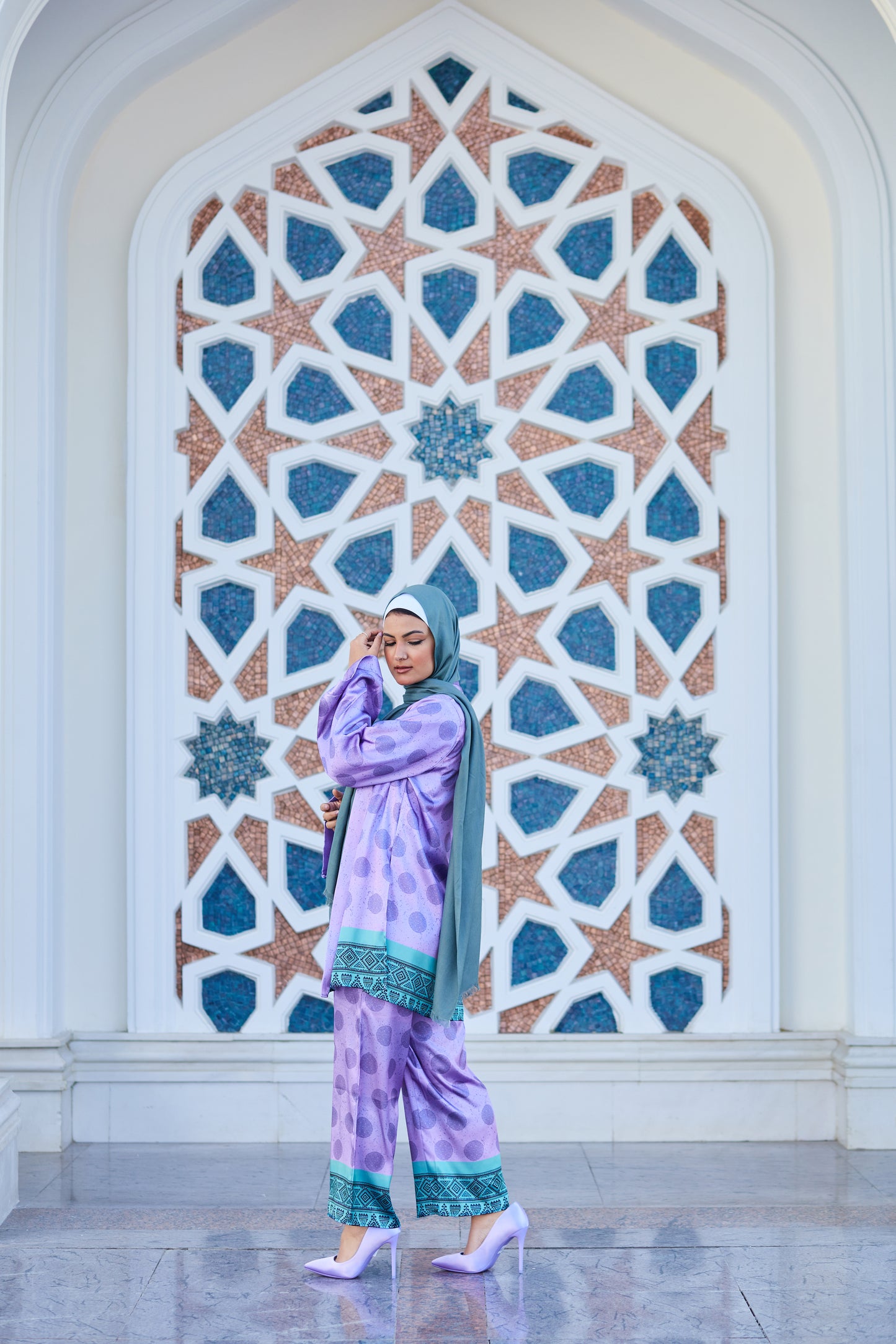 Printed Lilac Set