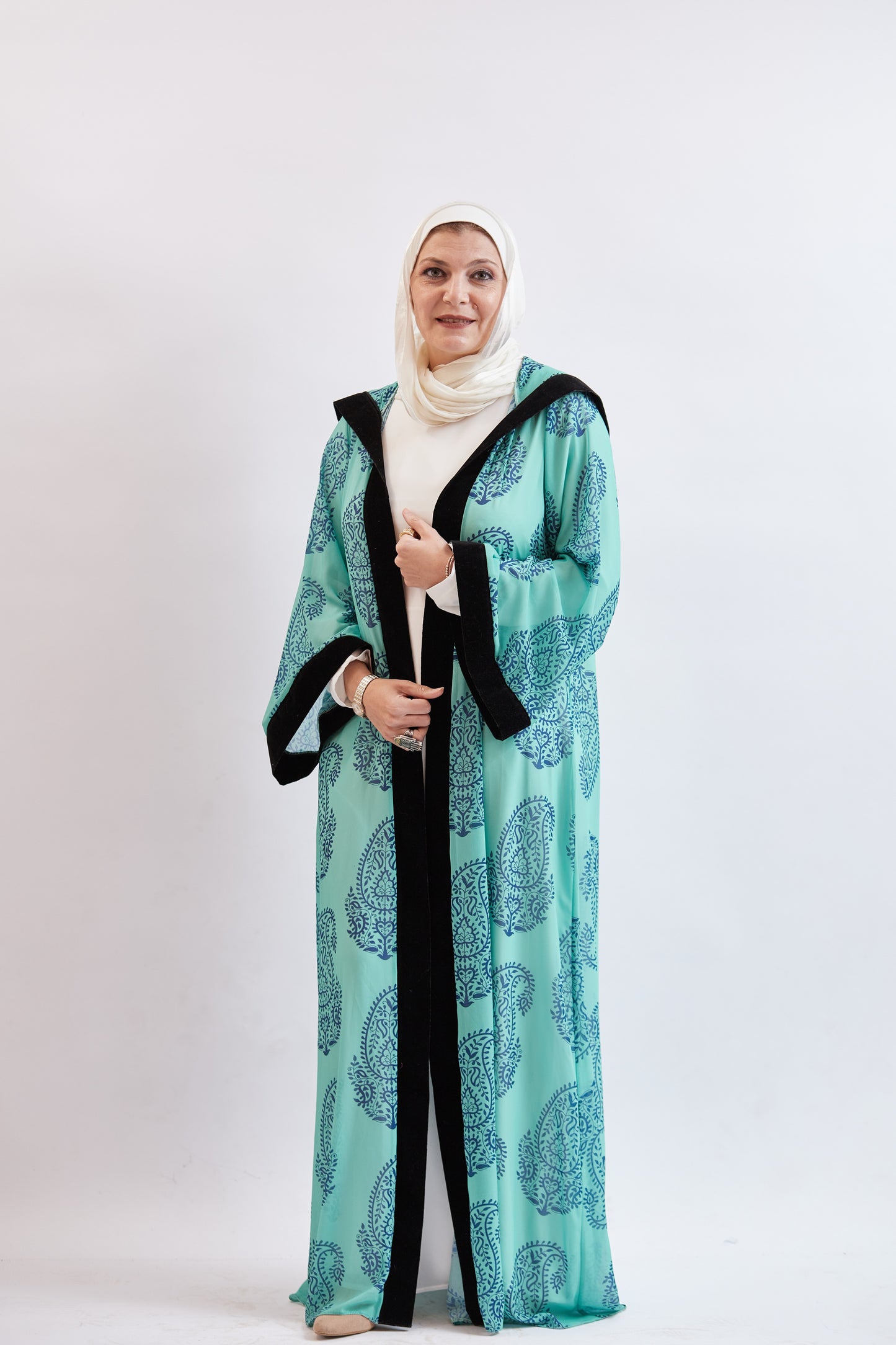 Printed Chiffon Kaftan