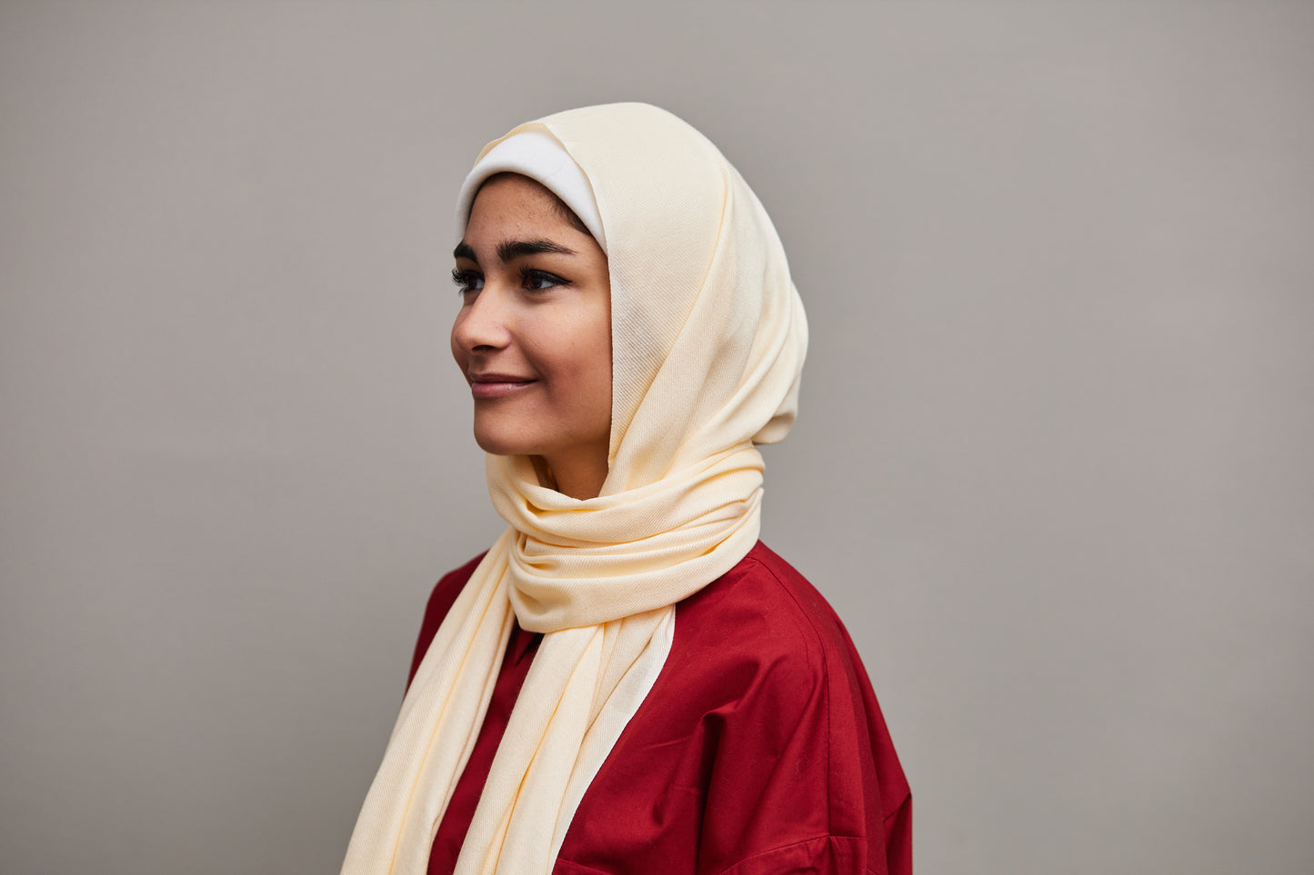 Yellowish White Indian Scarf