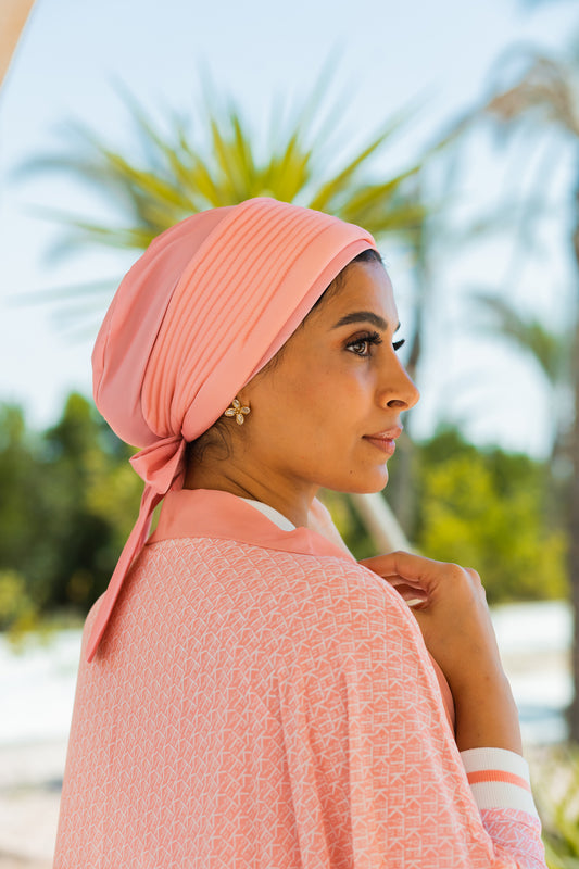 Peach Swimming Turban