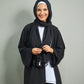 Black Linen Scarf