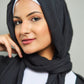 Black Linen Scarf