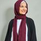 Maroon Linen Scarf