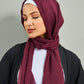 Maroon Linen Scarf