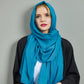 Turquoise Linen Scarf