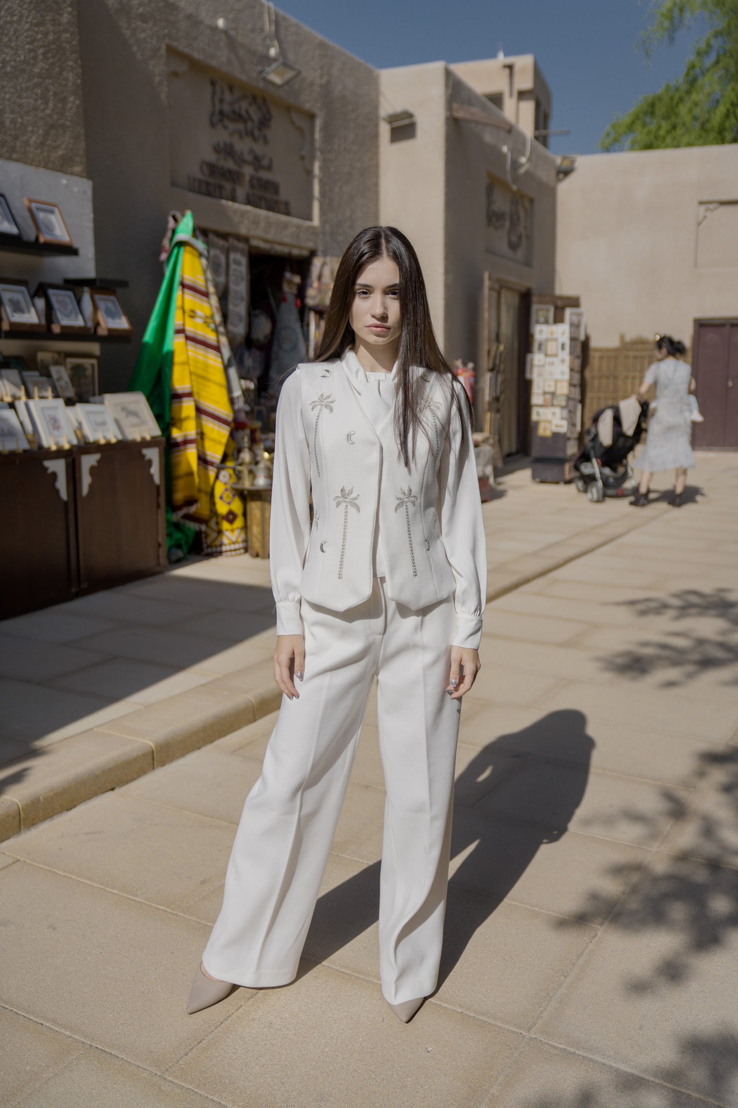 Ivory Eclipse Wool Kaftan Vest✨
