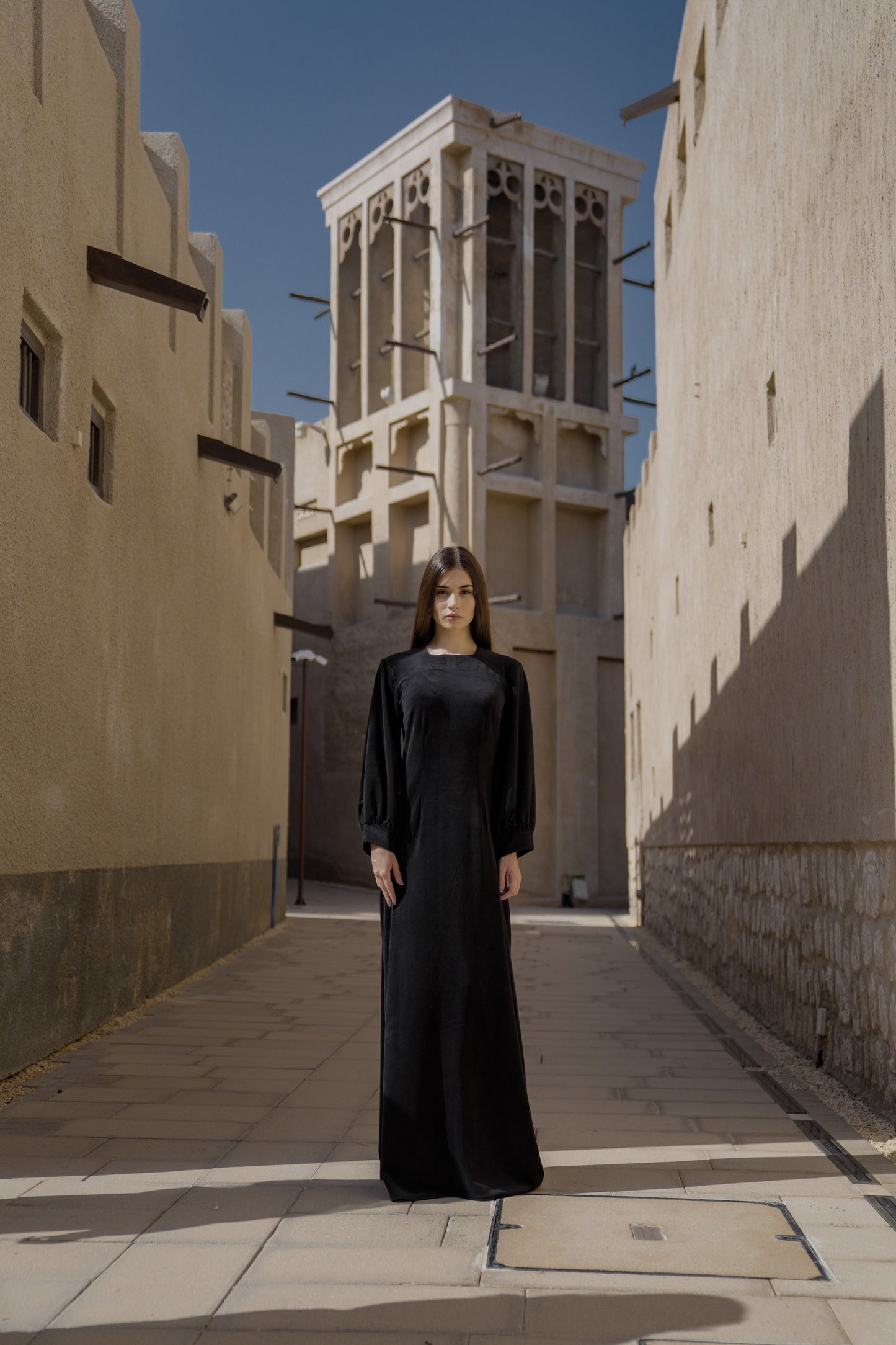 Royal Noir Velvet Kaftan Dress ✨