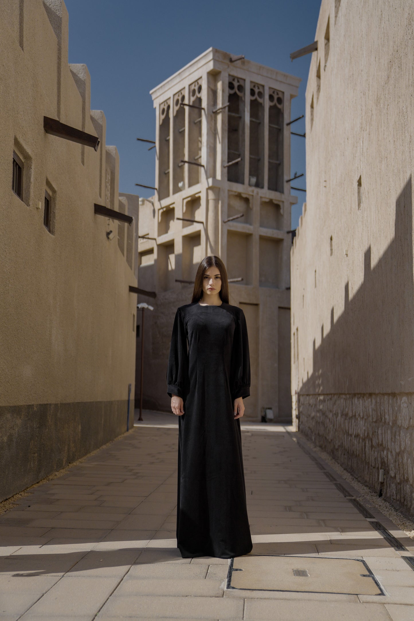 Royal Noir Velvet Kaftan Dress ✨