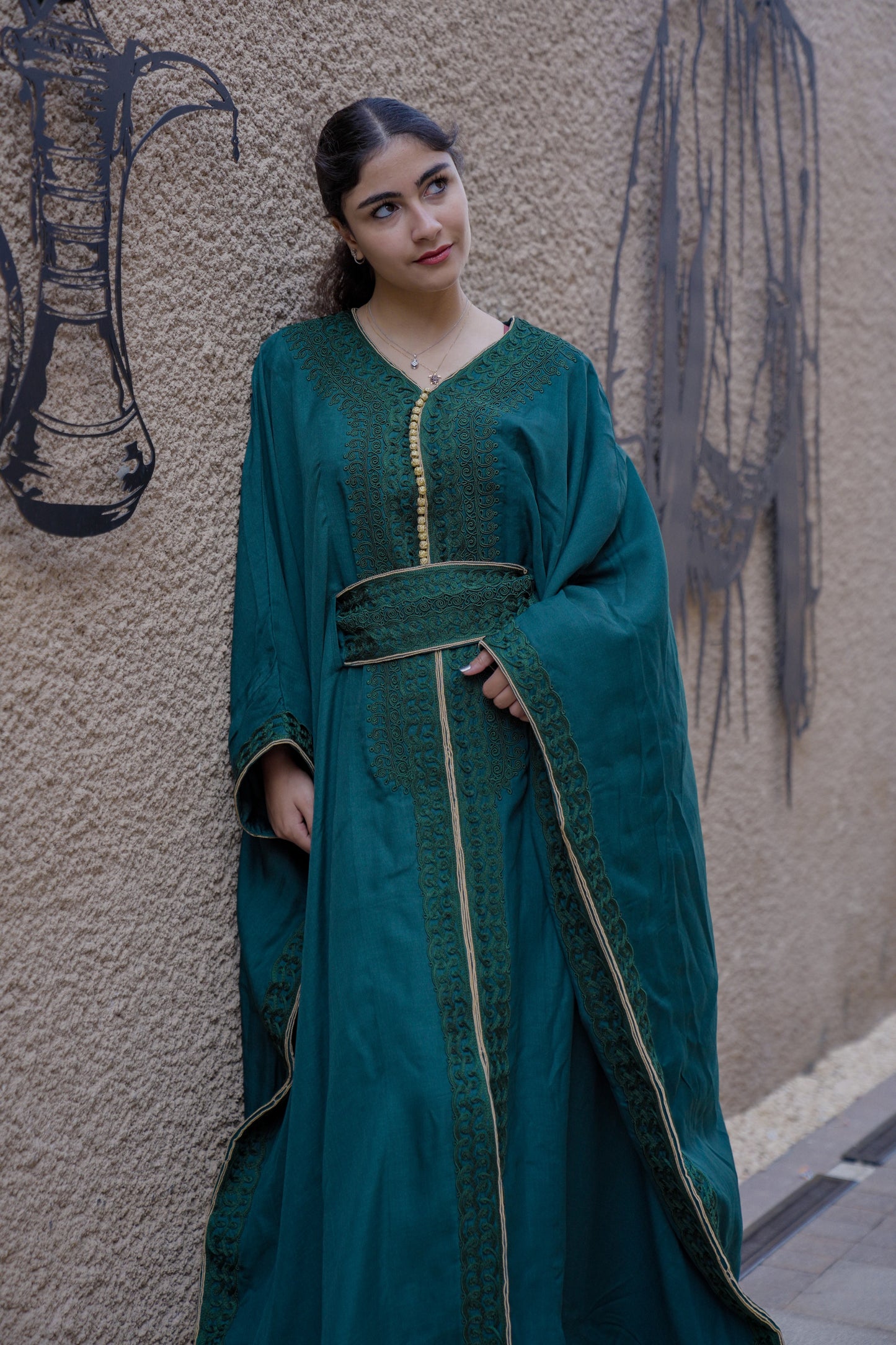 Sahara Olive Linen Kaftan ✨