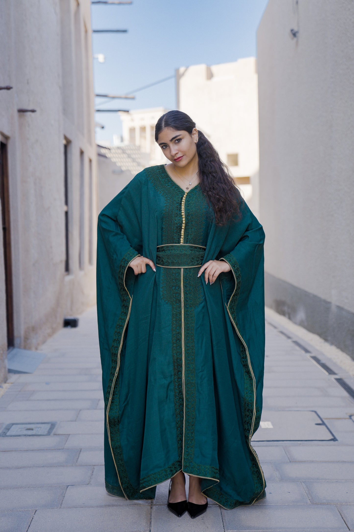 Sahara Olive Linen Kaftan ✨