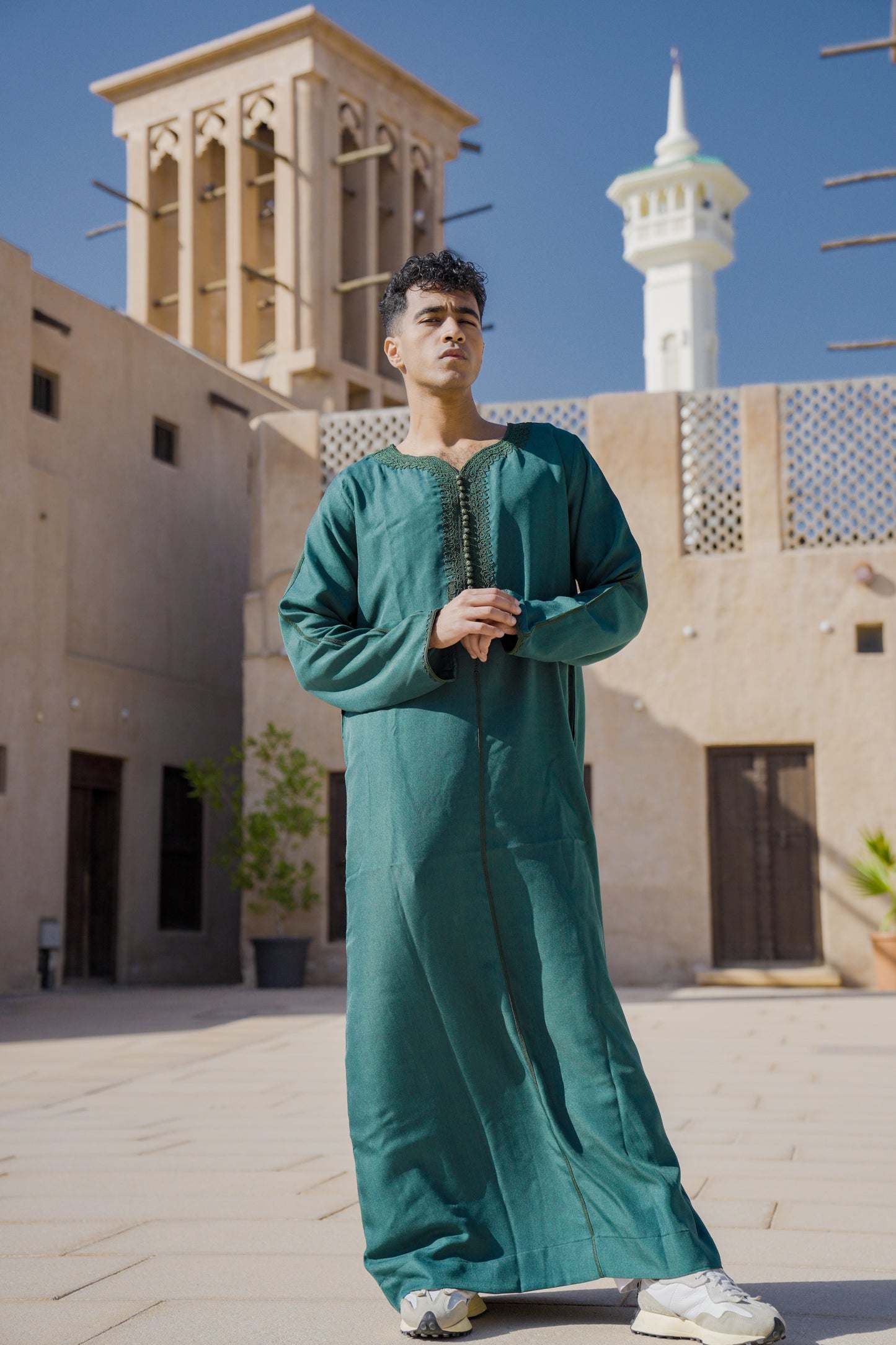 Olive Éclat Linen Kaftan ✨