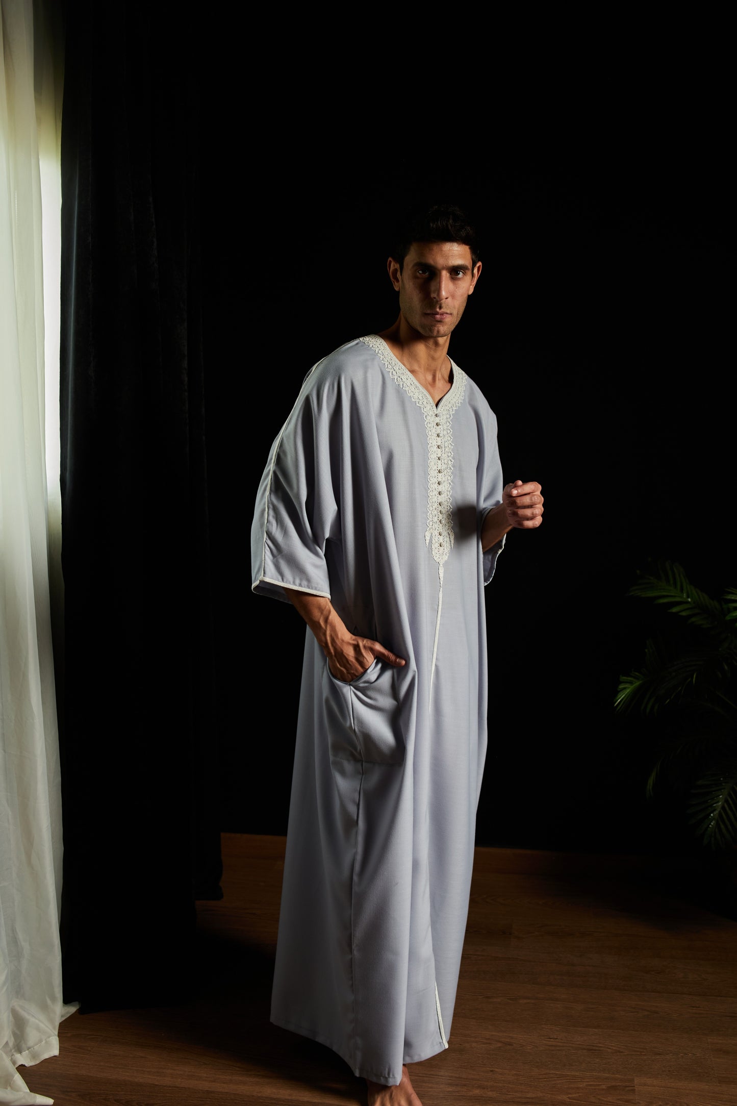 Blue Legacy Handmade Embroidered Men's Gelbab