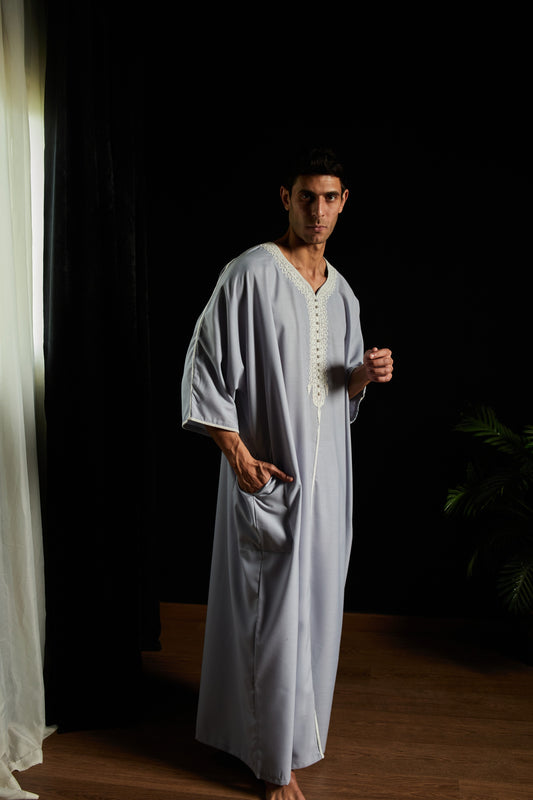 Blue Legacy Handmade Embroidered Men's Gelbab