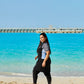 The Glitches Short Sleeves Skirt Burkini