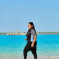 The Glitches Short Sleeves Skirt Burkini