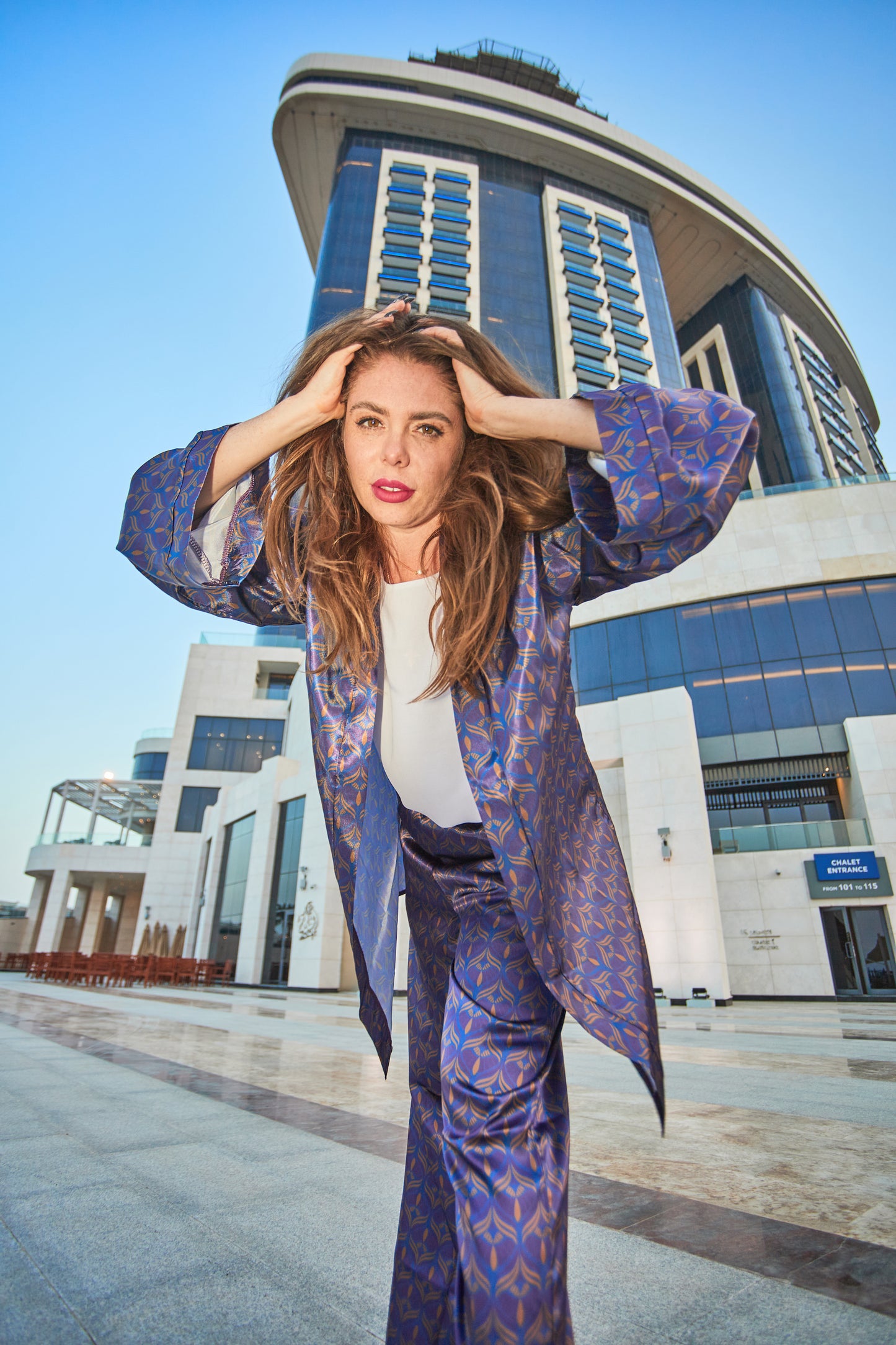 مجموعة الأرجواني منقوشة