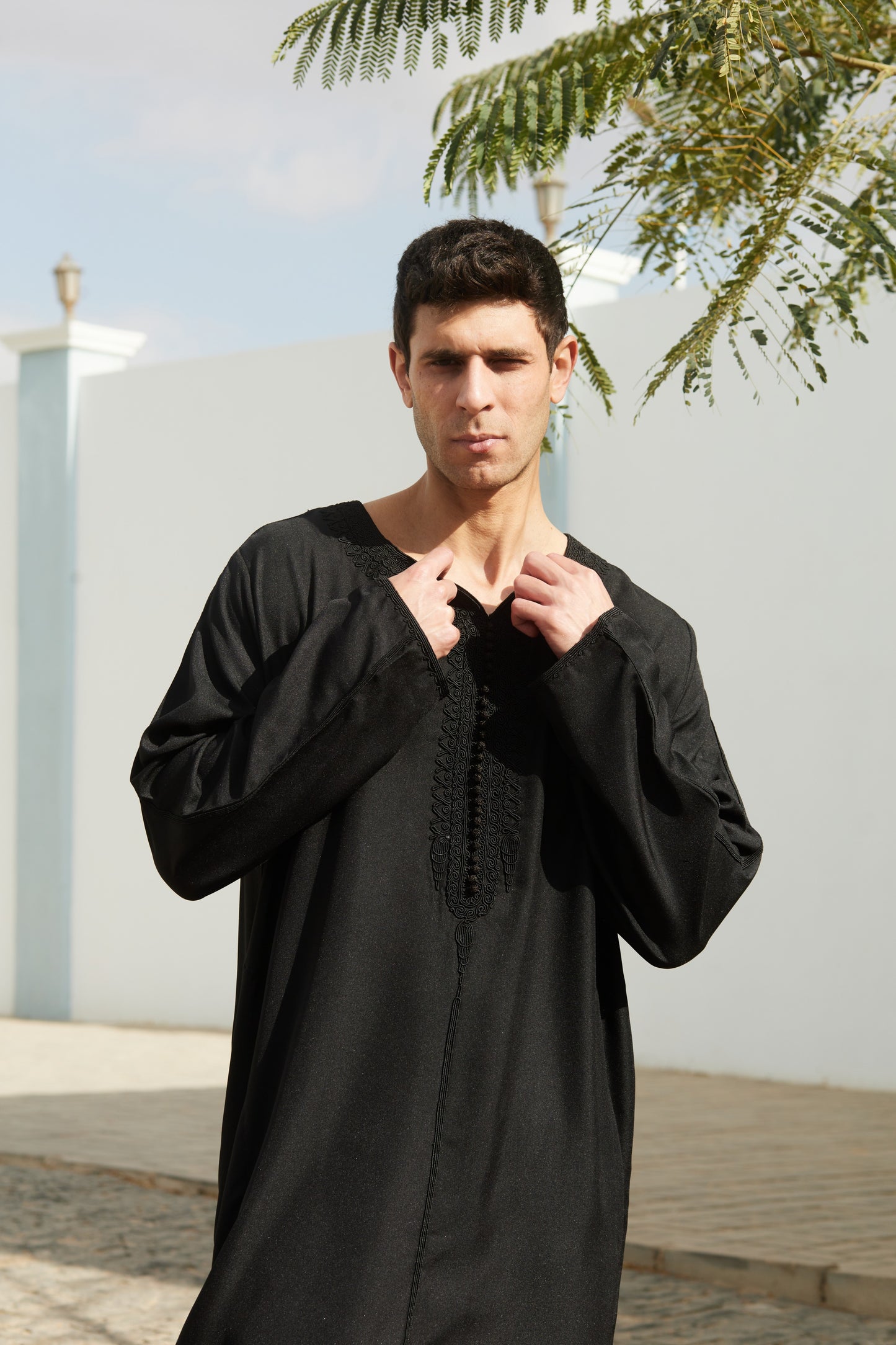 Lumière Linen Embroidered Gelbab ✨