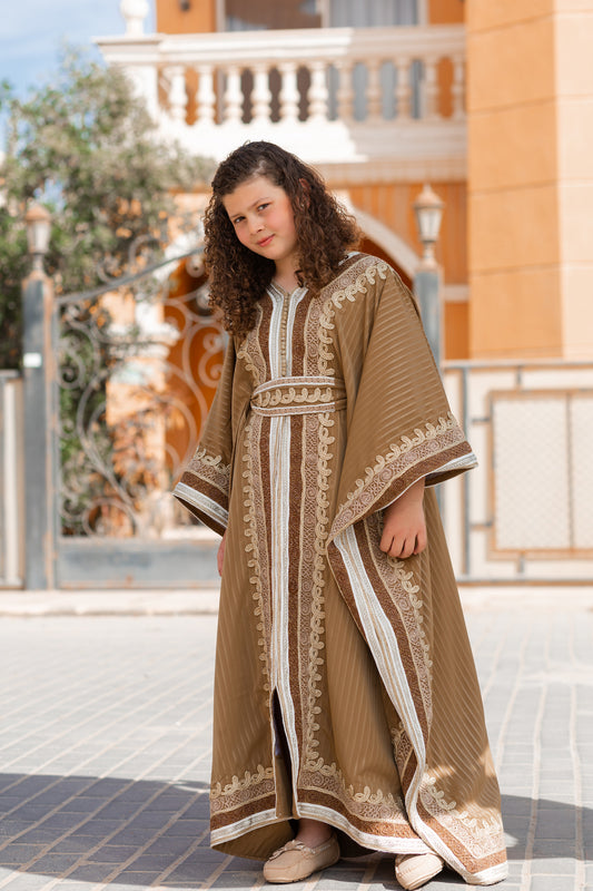 Gold Marrakech Gelbab For Girls