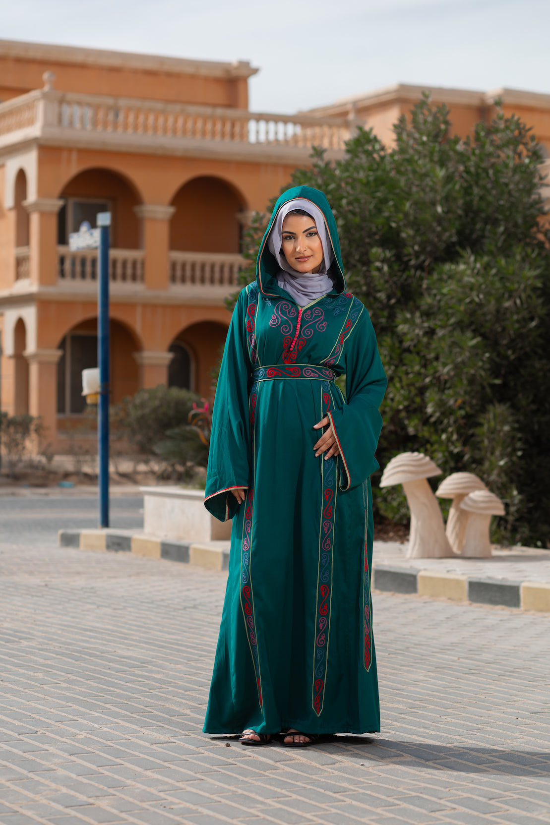 قفطان تانيا باللون الفيروزي