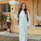 White Velvet Dress