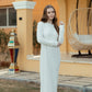 White Velvet Dress