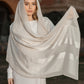 Chiffon x Satin Off White Scarf