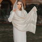 Chiffon x Satin Off White Scarf