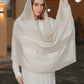 Chiffon x Satin Off White Scarf