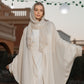 Nude Chiffon & Satin Kaftan