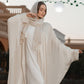 Nude Chiffon & Satin Kaftan
