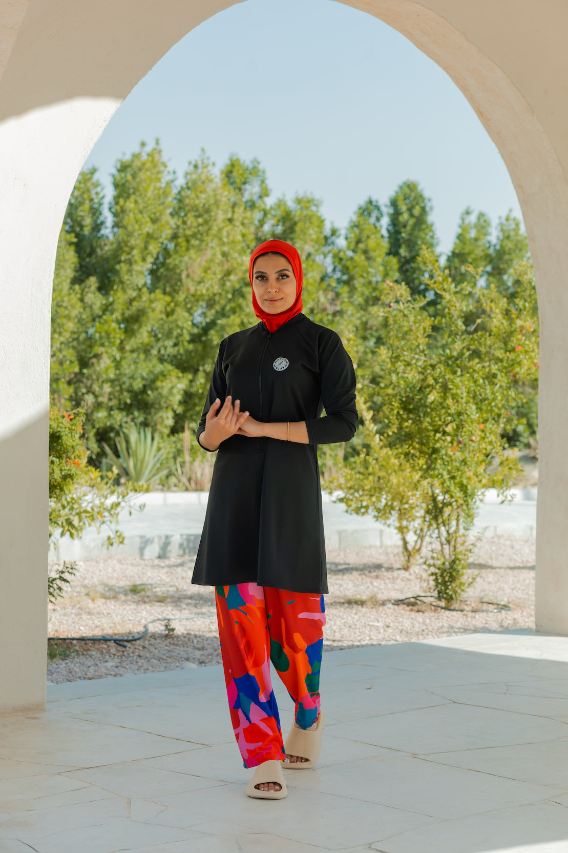 مجموعة كاملة من اللباس عارية بوركيني