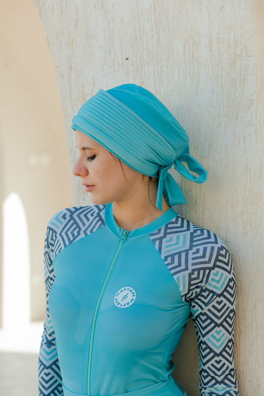 Turquoise Swimming Turban