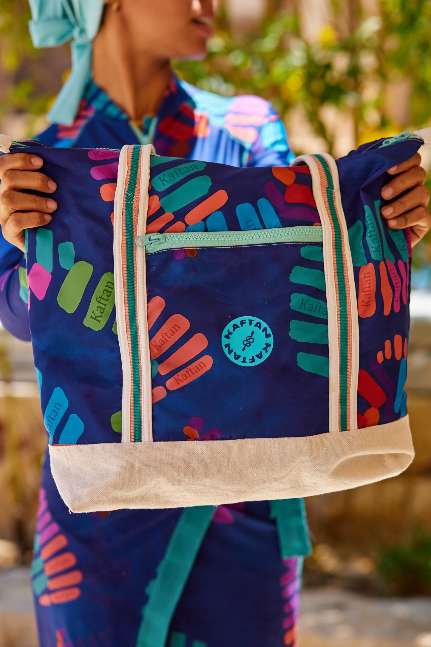 kaftan Afrowave Beach Bag