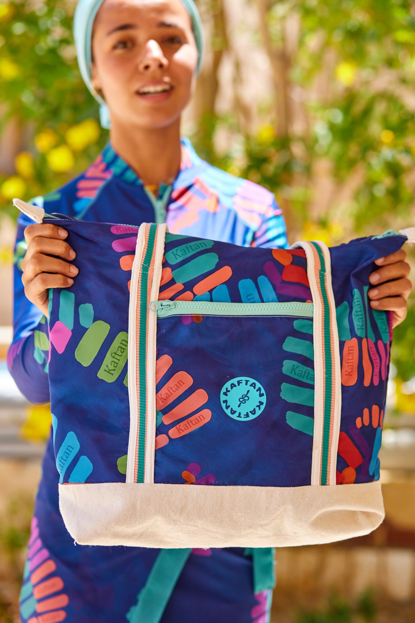 kaftan Afrowave Beach Bag