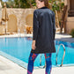 Sunset Tribe with Blue Pants Burkini