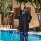 Sunset Tribe with Blue Pants Burkini