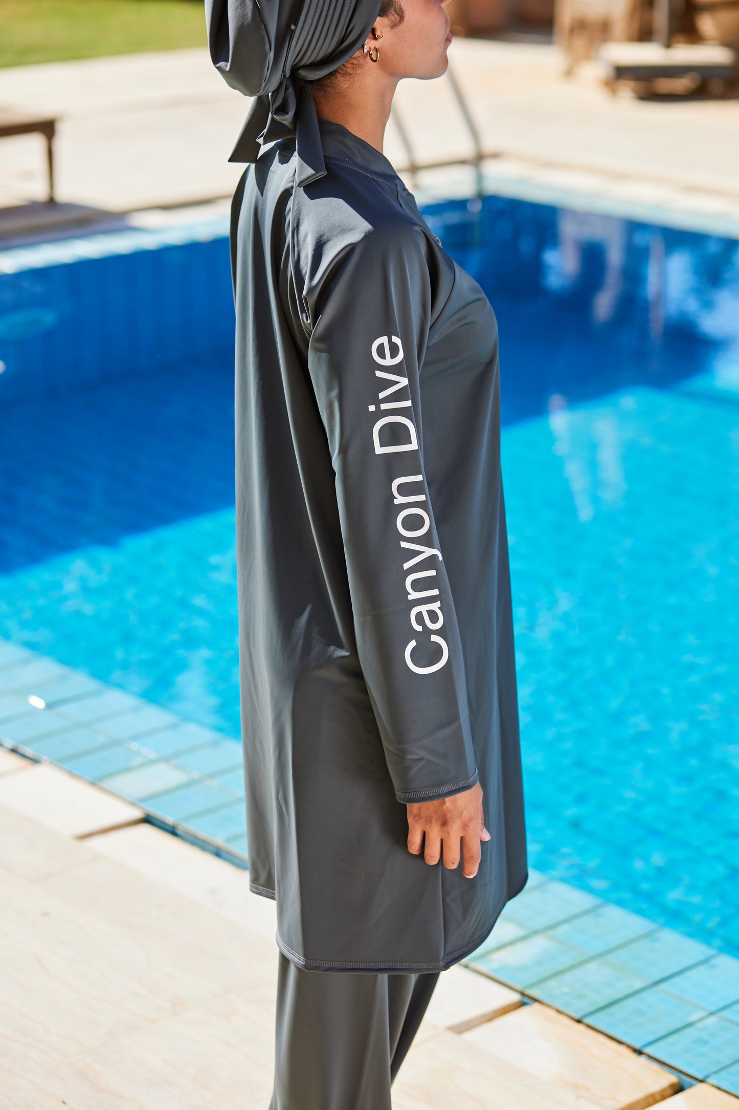 Grey Dress Burkini FULL SET