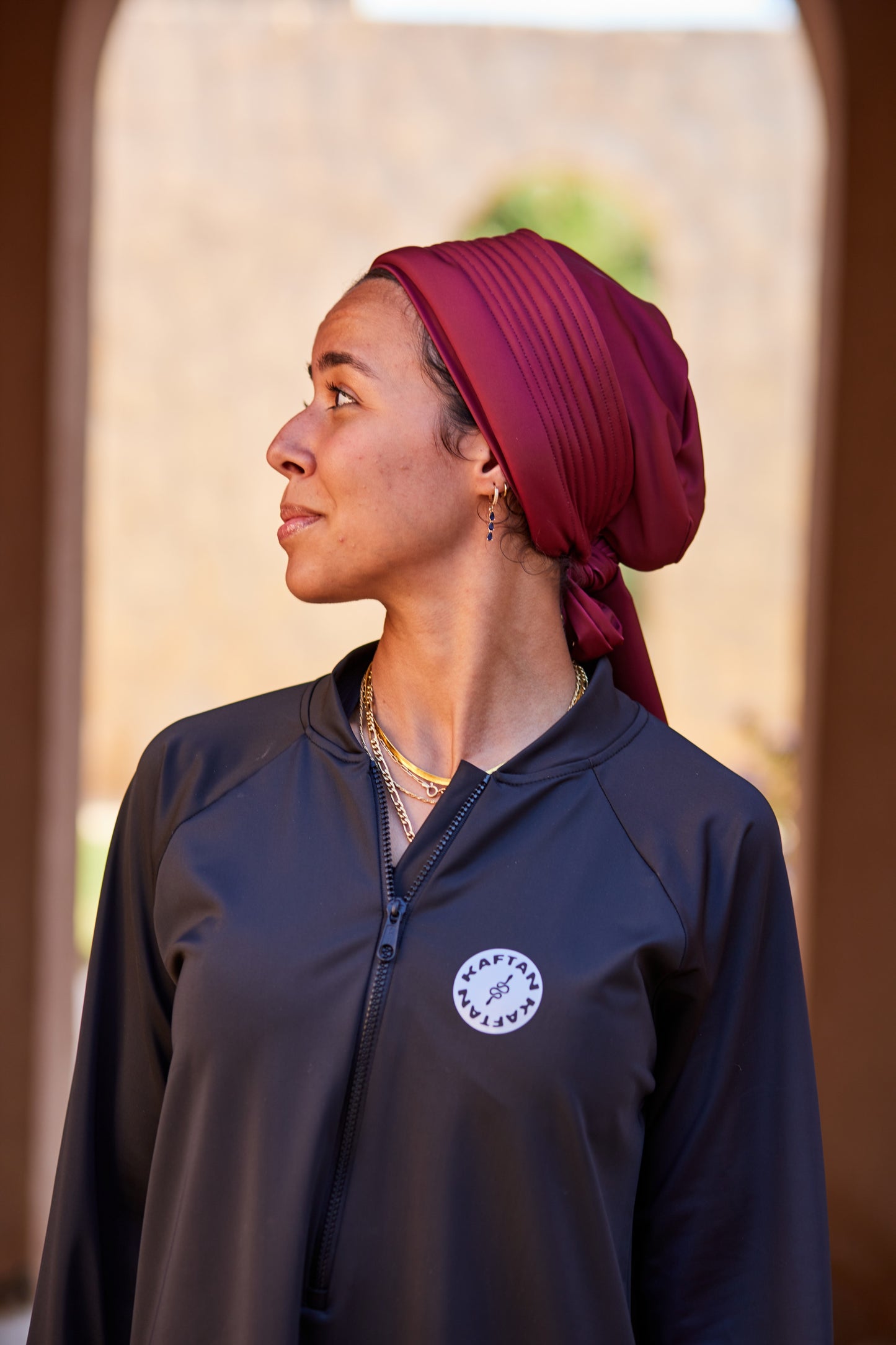Burgundy Swimming Turban