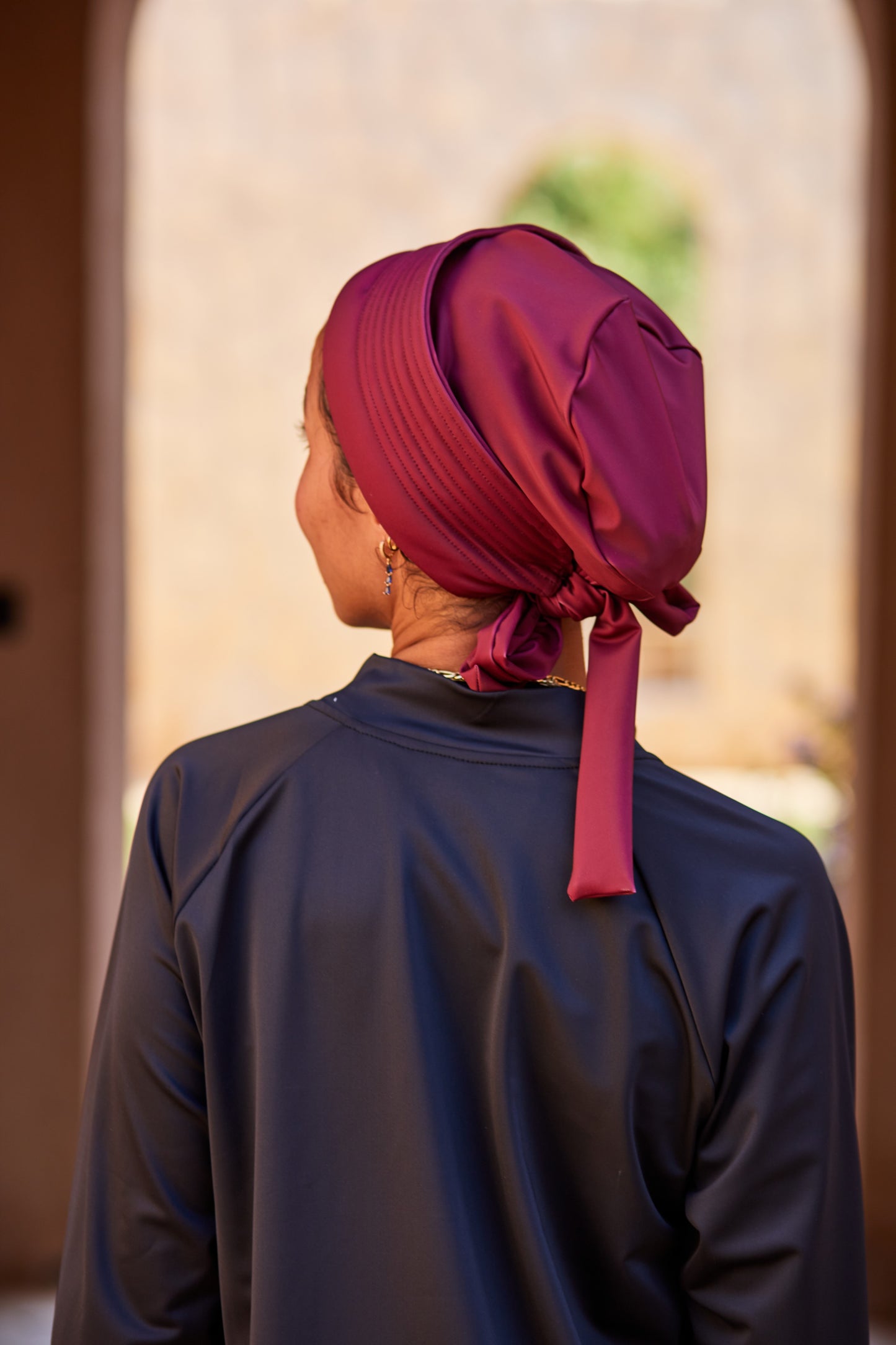 Burgundy Swimming Turban