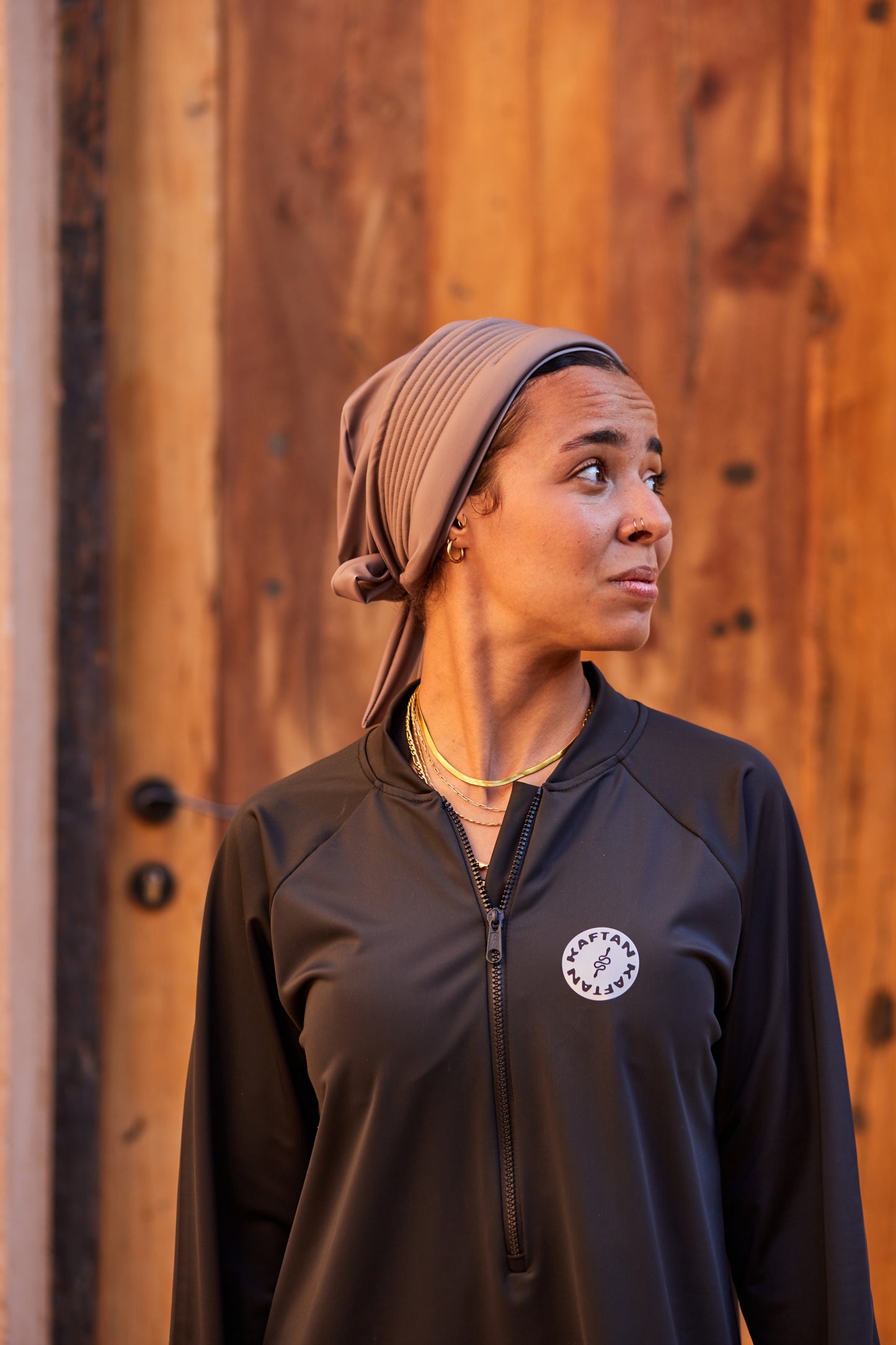 Brown Swimming Turban