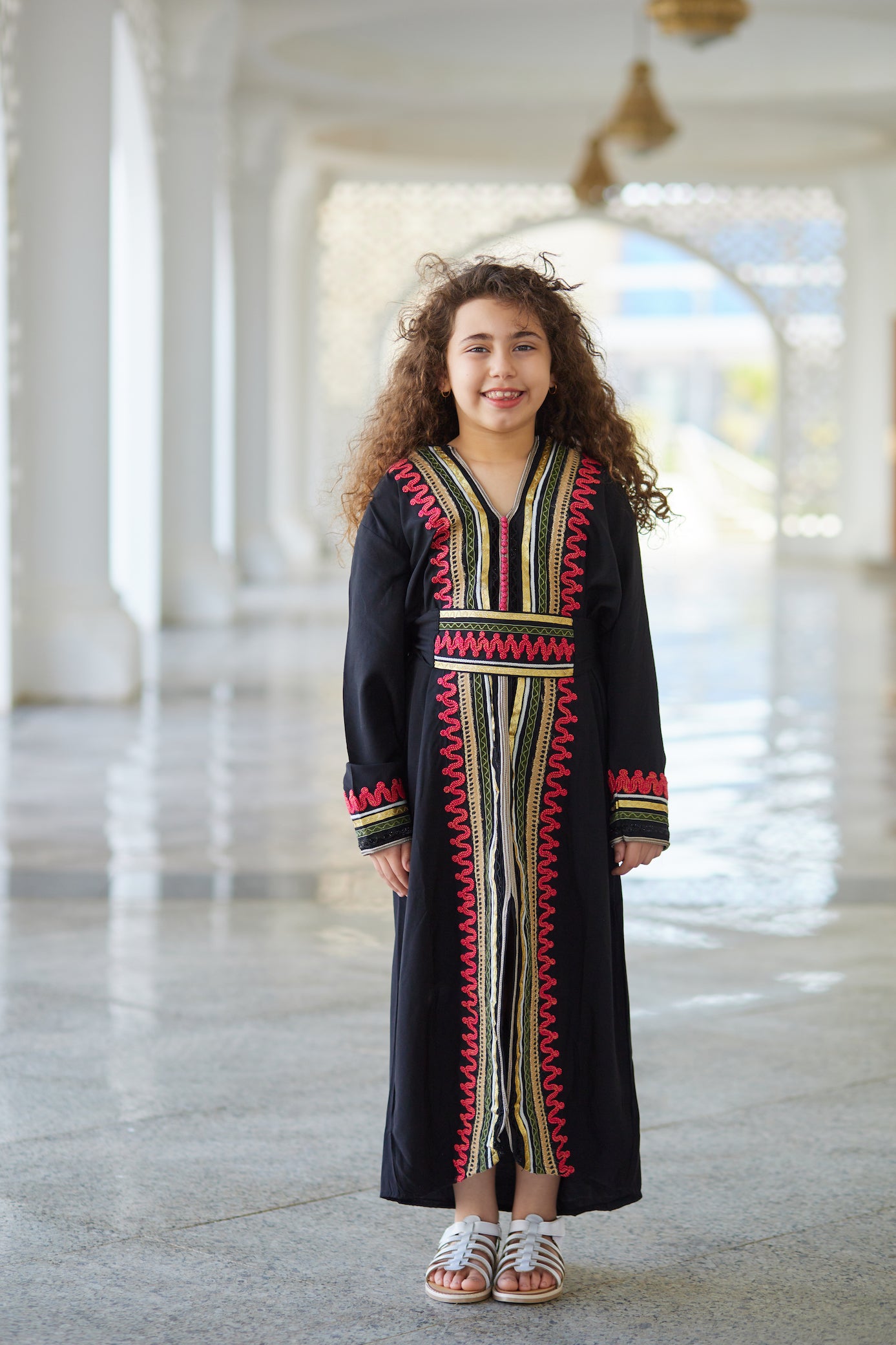Tanja Girls Kaftan In Black