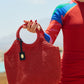 The Red Luxe Beach Bag